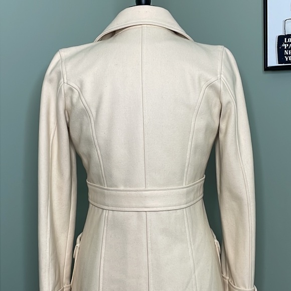 Tulle Cream Color Fully Lined Women’s Pea Coat Size Medium - Picture 5 of 13
